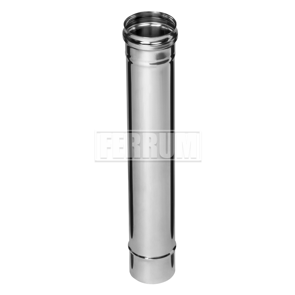Дымоход Феррум нержавеющий (430/0,5 мм) ф115 L=0,5м