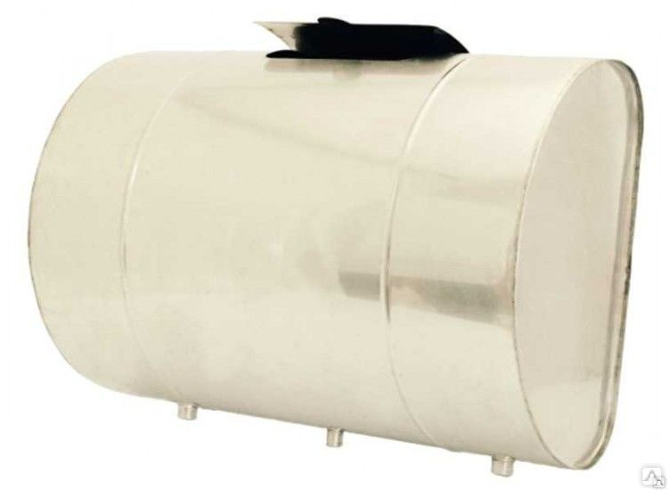 Бак для теплообменника,  60 л, 0.8 мм, горизонтальный, нержавейка (штуцер 3/4")