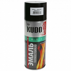 Эмаль KUDO термостойкая черная 0,52л аэрозоль