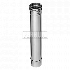Дымоход Феррум нержавеющий (430/0,8 мм) ф150 L=1м