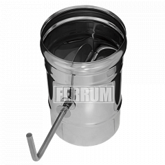 Заслонка Феррум (шибер поворотный) нержавеющая (430/0,5мм) ф250
