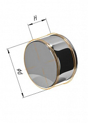 Заглушка Феррум П внутренняя нержавеющая (430/0,5 мм) ф120